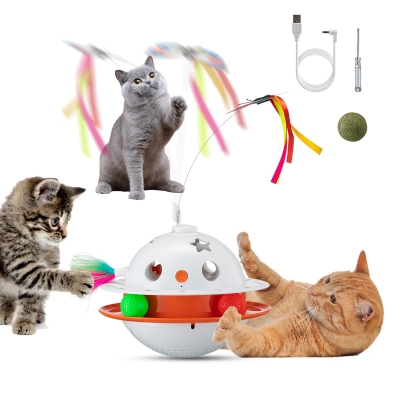 四合一智能猫转盘飞碟玩具